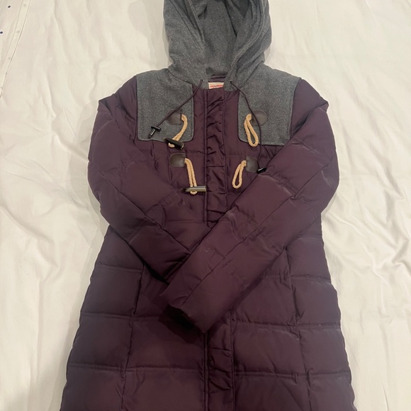 Anthropologie Purple Puffer Coat - Picture 2 of 4